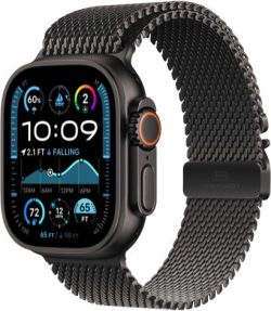 Apple Watch Ultra 2 GPS + Cellular 49 mm Titan mit Milanaise-Armband (MX5U3FD/A)