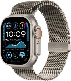 Apple Watch Ultra 2 GPS + Cellular 49 mm Titan mit Milanaise-Armband (MX5R3FD/A)
