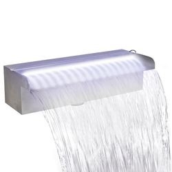 vidaXL Pool-Wasserfall Fontäne mit LEDs 45 cm (41672)