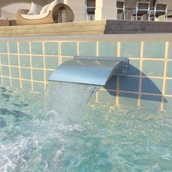vidaXL Pool-Wasserfall Edelstahl 30 x 9 x 26 cm (43691)