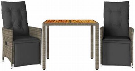 vidaXL Garten-Bistro-Set mit Kissen 3-tlg. (3276885)