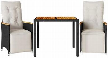 vidaXL Garten-Bistro-Set mit Kissen 3-tlg. (3276959)