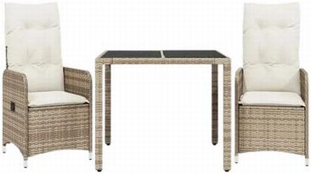 vidaXL Garten-Bistro-Set ohne Fußablage (3277095)