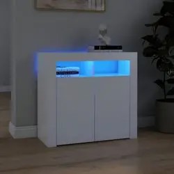 vidaXL Sideboard mit LED-Leuchten 80 x 35 x 75 cm vidaXL Sideboard mit LED-Leuchten 80 x 35 x 75 cm