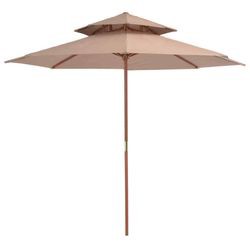 vidaXL Doppeldeck Sonnenschirm 270 cm