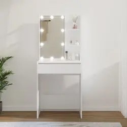 vidaXL Schminktisch mit LED 60 x 40 x 140 cm