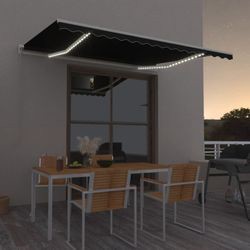 vidaXL Gelenkarmmarkise Einziehbar mit LED 400 x 350 cm vidaXL Gelenkarmmarkise Einziehbar mit LED 400 x 350 cm