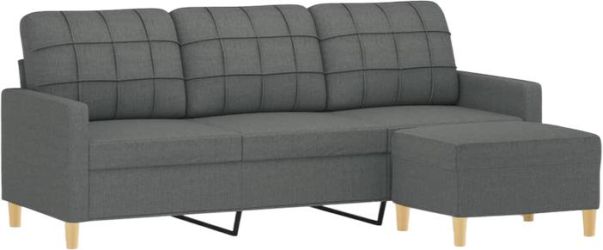 vidaXL 3-Sitzer-Sofa mit Hocker 180 cm Stoff vidaXL 3-Sitzer-Sofa mit Hocker 180 cm Stoff