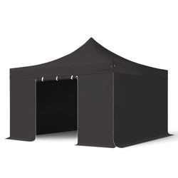 Toolport Aluminium Faltpavillon inkl. 4 Seitenteile 4 x 4 m