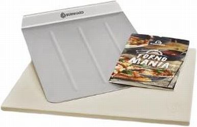 Burnhard Pizzastein mit Pizzaschaufel 38 x 30 x 1,5 cm