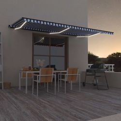 vidaXL Markise Manuell Einziehbar mit LED 600x300 cm