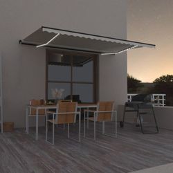 vidaXL Markise Manuell Einziehbar mit LED 500x350 cm (306922)