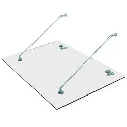 HOMCOM Glasvordach 150 x 90 cm