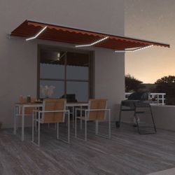 vidaXL Markise mit Windsensor & LED 600x300 cm (305128)