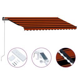 vidaXL Einziehbare Markise mit Windsensor LED 450x300cm vidaXL Einziehbare Markise mit Windsensor LED 450x300cm