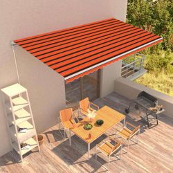 vidaXL Einziehbare Markise Handbetrieben 600 x 300 cm (3051227)