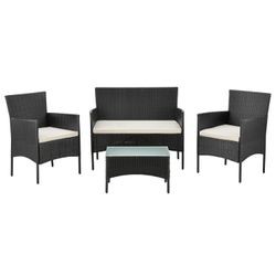 Juskys Polyrattan Gartenmöbel-Set Fort Myers