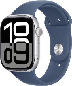 Apple Watch Series 10 GPS + Cellular 46 mm Aluminium mit Sport Band (MWY13QF/A)