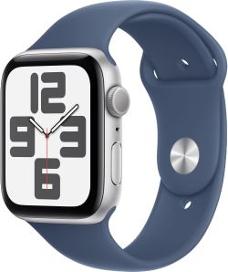 Apple Watch SE (2024) GPS 44 mm Aluminium mit Sport Band (MXER3QF/A)