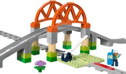 LEGO DUPLO Eisenbahnbrücke und Schienen - Erweiterungsset (10426)