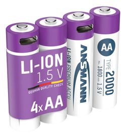 Ansmann Li-Ion Akkus Mignon AA Typ 2000