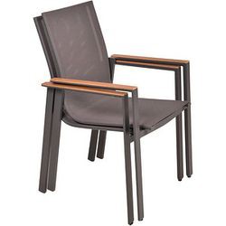 Garden Pleasure Gartenstühle mit Armlehnen Silea 2 Stk.