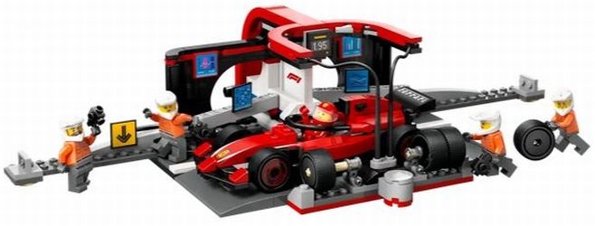 LEGO City F1 Boxenstopp mit Boxencrew und Ferrari Flitzer (60443)