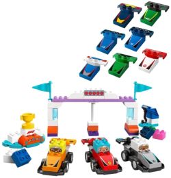 LEGO DUPLO F1 Team Rennautos mit Rennfahrern (10445)