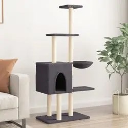 vidaXL Kratzbaum mit Sisal-Kratzsäulen 145 cm