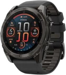 Garmin Fenix 8 AMOLED Sapphire 51 mm DLC-Titan Silikon-Armband Garmin Fenix 8 AMOLED Sapphire 51 mm DLC-Titan Silikon-Armband
