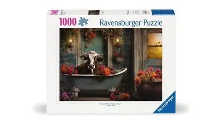Ravensburger Puzzle Die Kuh in der Badewanne