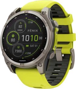 Garmin Fenix 8 Solar Sapphire 47 mm Titan Silikon-Armband