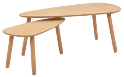 vidaXL Couchtisch-Set 2-tlg. Massivholz Kiefer Braun (244733) vidaXL Couchtisch-Set 2-tlg. Massivholz Kiefer Braun (244733)