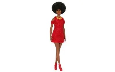 Mattel Barbie Fashionista Puppe mit rotem Kleid (HRH18)