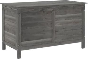vidaXL Gartentruhe Massivholz Tanne 99 x 49,5 x 58,5 cm