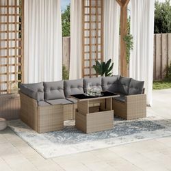 vidaXL Garten-Sofagarnitur mit Kissen 8-tlg. (3267149)