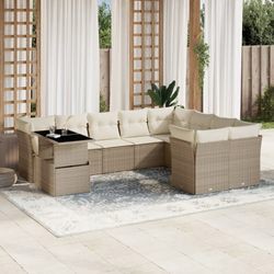 vidaXL Garten-Sofagarnitur mit Kissen 10-tlg. (3266848) vidaXL Garten-Sofagarnitur mit Kissen 10-tlg. (3266848)