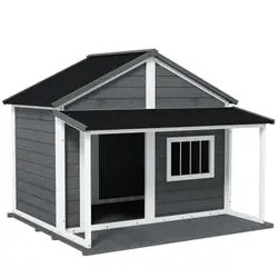 PawHut Outdoor-Hundehütte 124 x 112 x 105 cm