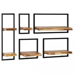 vidaXL Wandregal-Set 5-tlg. 21 x 25 x 75 cm (246014)