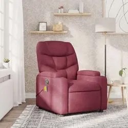 vidaXL Massagesessel Weinrot Stoff (372456) vidaXL Massagesessel Weinrot Stoff (372456)
