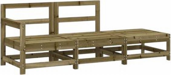 vidaXL Garten-Lounge-Set Kiefernholz Imprägniert 3-tlg. (825526)