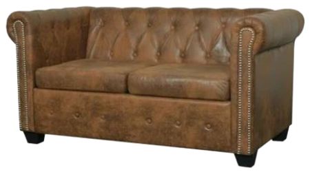 vidaXL Chesterfield Sofa 2-Sitzer Kunstleder (243619) vidaXL Chesterfield Sofa 2-Sitzer Kunstleder (243619)