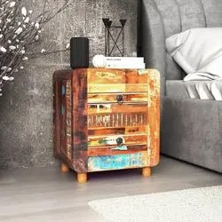 vidaXL Nachttisch Altholz Massiv 43 x 33 x 51 cm (243323)