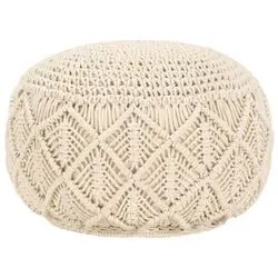 vidaXL Makramee Sitzpuff Handgefertigt 45x30cm (248089)
