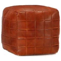 vidaXL Pouf 40 cm Echtes Ziegenleder (248135)