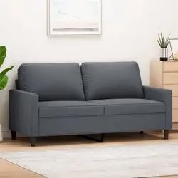 vidaXL 2-Sitzer-Sofa Dunkelgrau 140 cm Samt (359200)