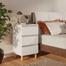 vidaXL Nachttisch mit Massivholz 40x35x69 cm (805887)