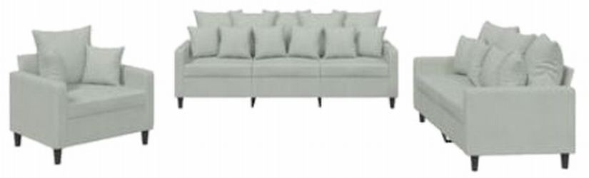 vidaXL Sofagarnitur mit Kissen 3-tlg. (3201680) vidaXL Sofagarnitur mit Kissen 3-tlg. (3201680)