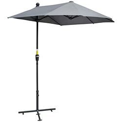 Outsunny Halbrundschirm 2 x 2 m mit Halterung