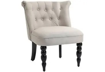 HOMCOM Polstersessel mit Knopfdesign 67 x 67 x 78 cm